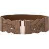 imageGRACE KARIN Womens Elastic Wide Belts Vintage Stretchy Belt Retro Fashion Cinch Belts for DressesSepia