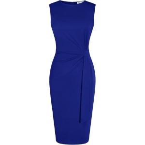 GRACE KARIN Women Work Dress,Bodycon Pencil Business Dresses,Sleeveless Cocktail Dresses Knee Length(Royal Blue)