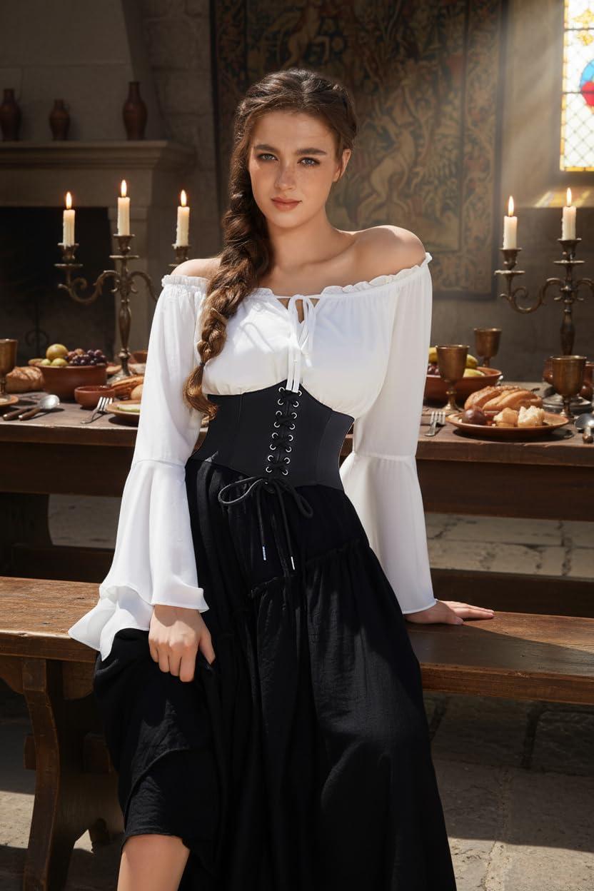 imageGRACE KARIN Laceup Cinch Belt Tied Corset Elastic Waist Belt
