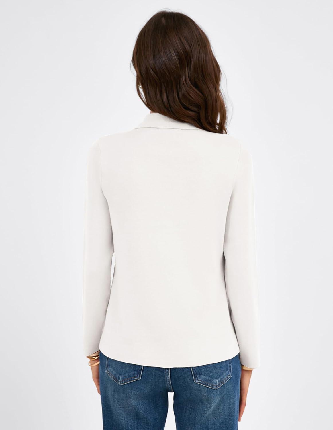 imageGRACE KARIN Women Sweater Blazer Business Casual 2026 Knit Suit Jackets Long Sleeve Lightweight Cardigan Work OfficeIvory White