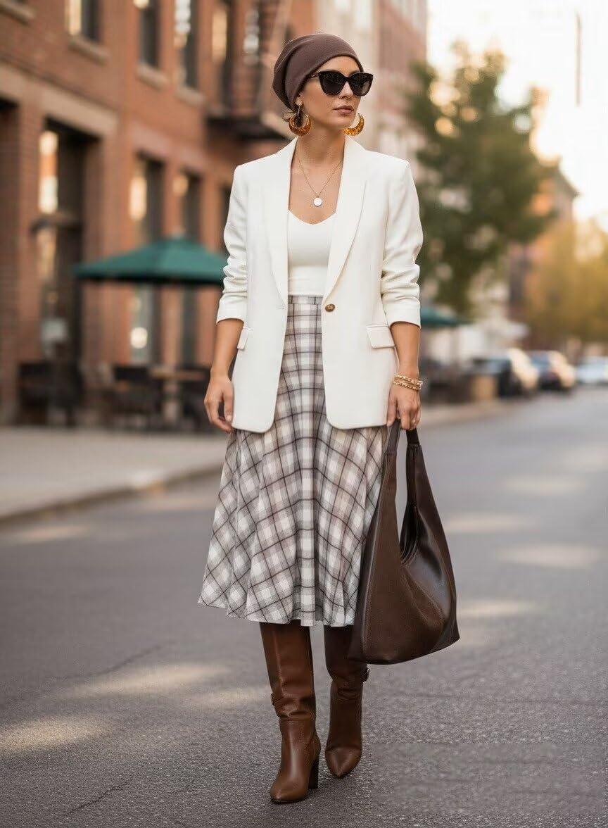 imageGRACE KARIN Womens Casual Sweater Blazer Long Sleeve Open Front Lapel Suit Jacket Lightweight Cardigan Work OfficeOffwhite
