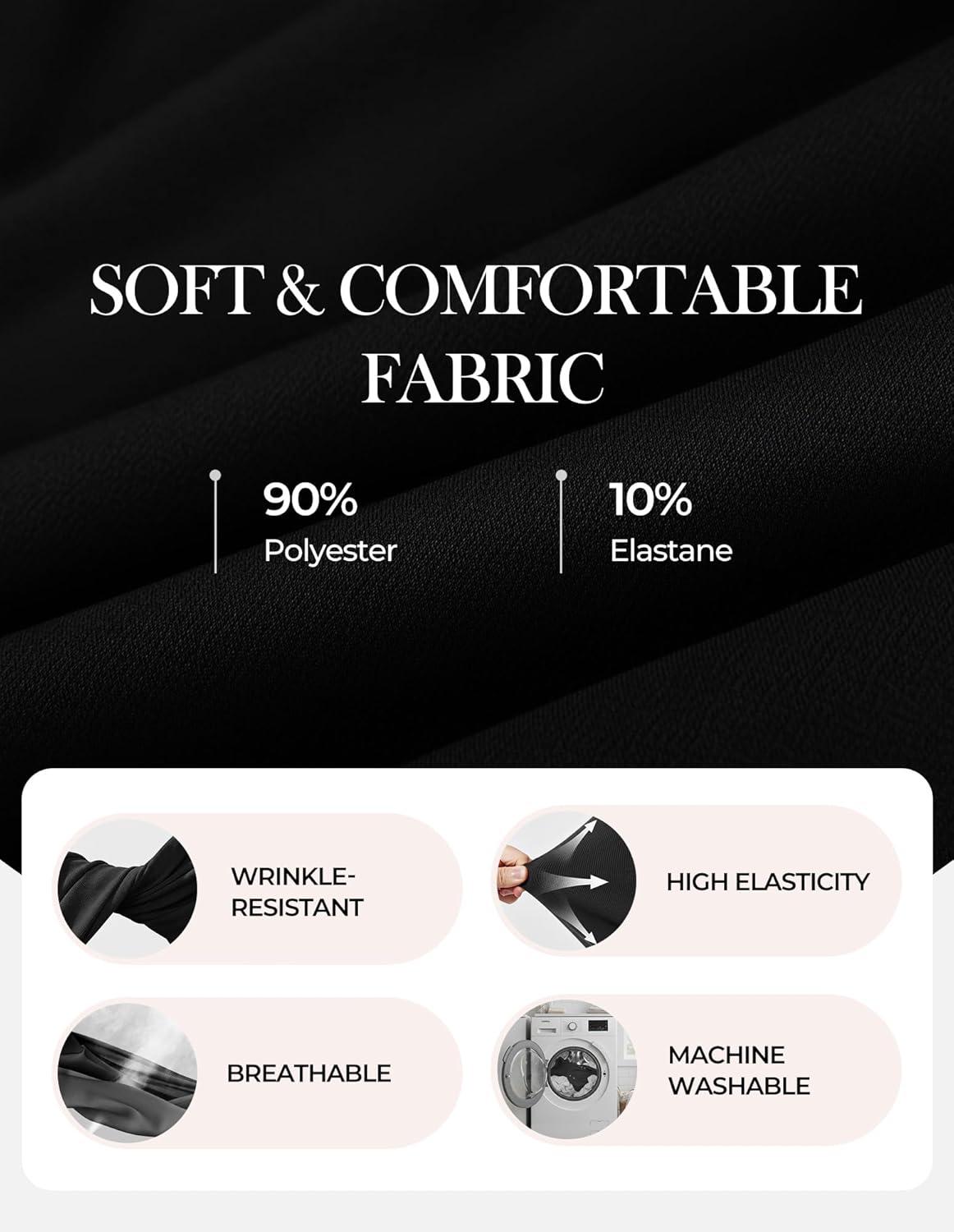 imageGRACE KARIN Work Dresses for Women 2026 Short Sleeve Elegant Church Dresses Ruched VNeck Sheath Bodycon DressBlack