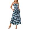 Blue Black Floral