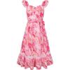 Orange Floral-rose Red