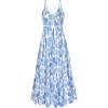White Blue Floral