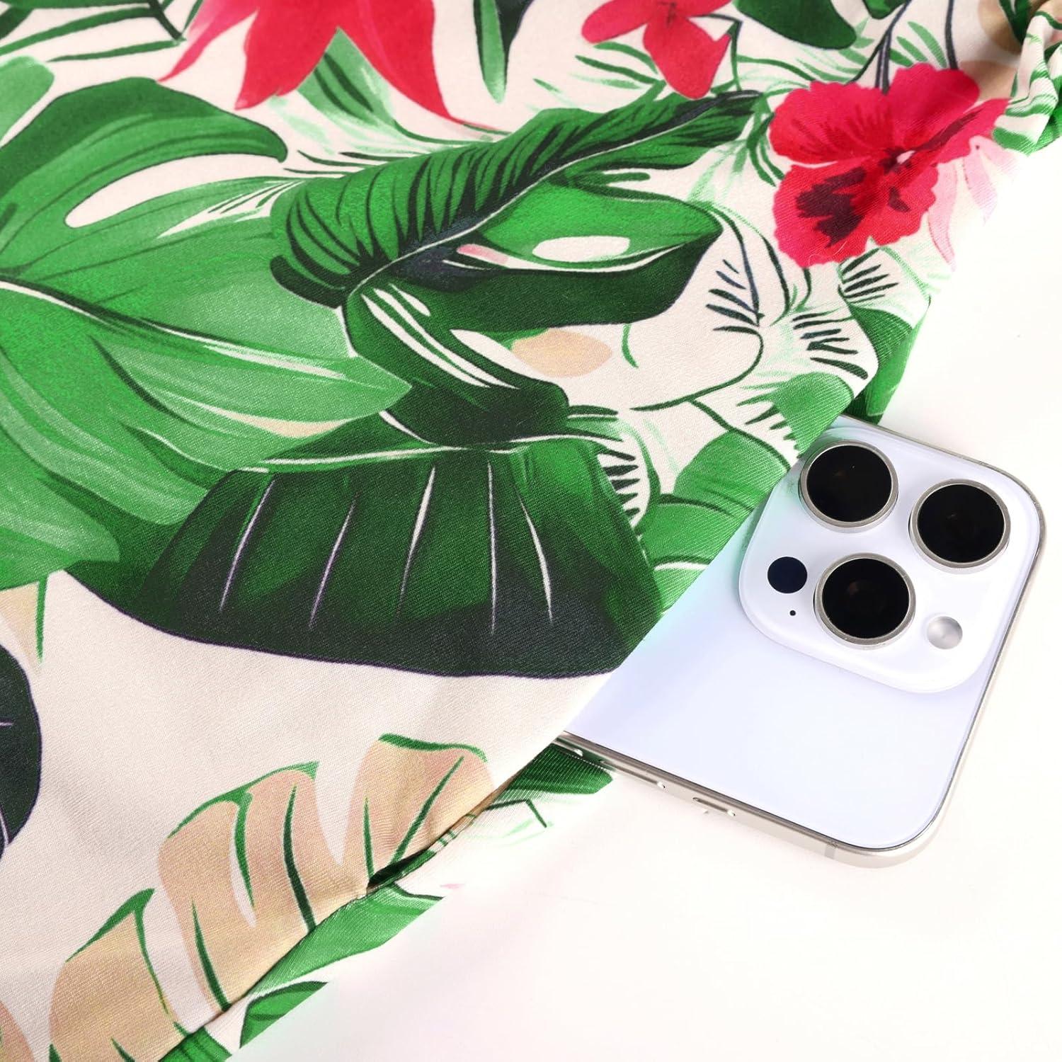 imageGRACE KARIN 2025 Womens Criss Cross Halterneck Sleeveless Summer Floral Print Flowy A Line Maxi DressGreen Red Floral