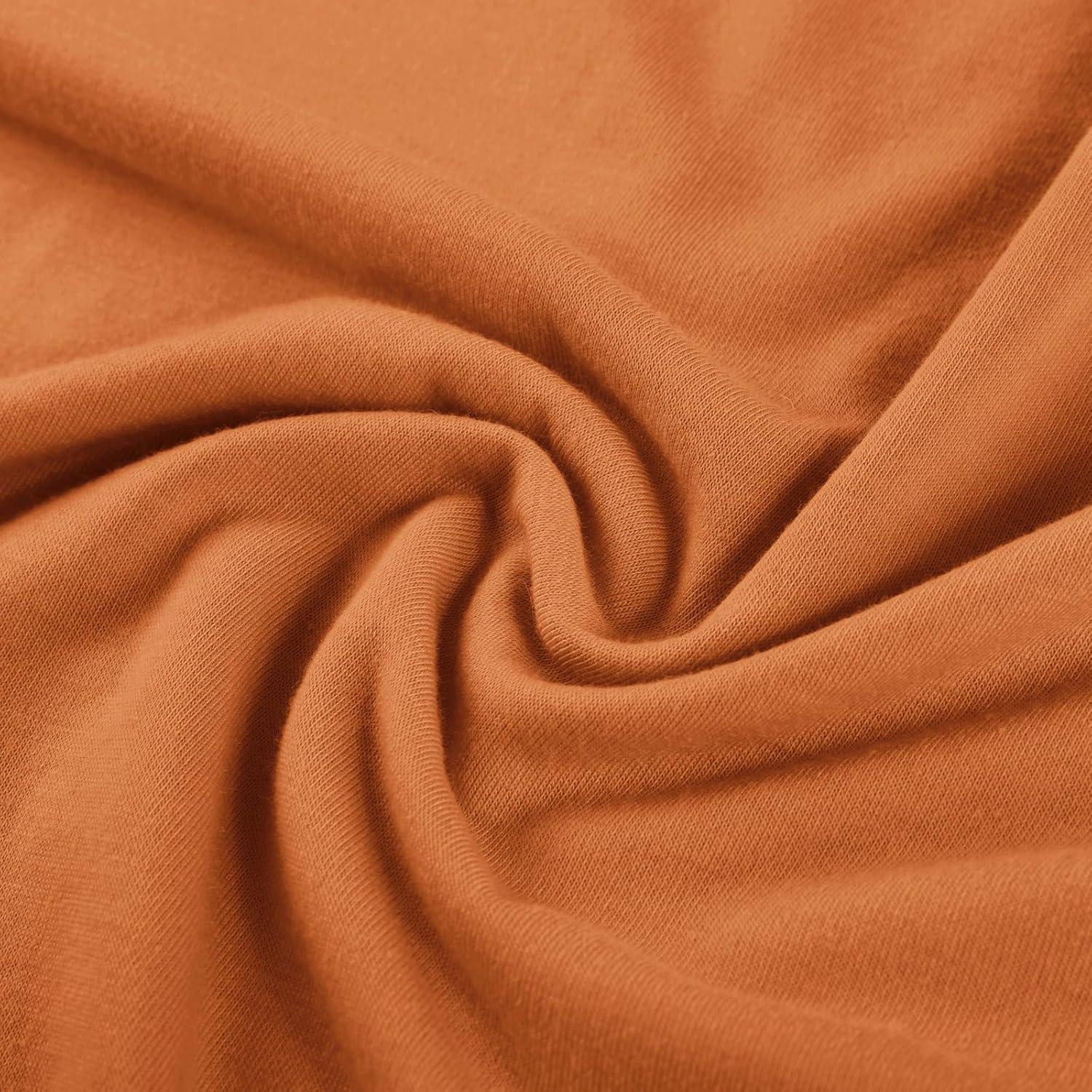 imageGRACE KARIN 2026 Summer Maxi Dresses for Women Smocked Spaghetti Strap Long Dress Flowy Boho Beach Sundresses with PocketsOrange Brown