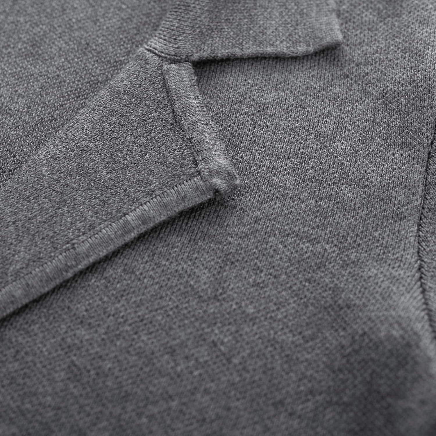 imageGRACE KARIN Women Sweater Blazer Casual Work Croppped Cardigan Lightweight Button Front Short Knit Blazer Jacket SXXLMedium Grey