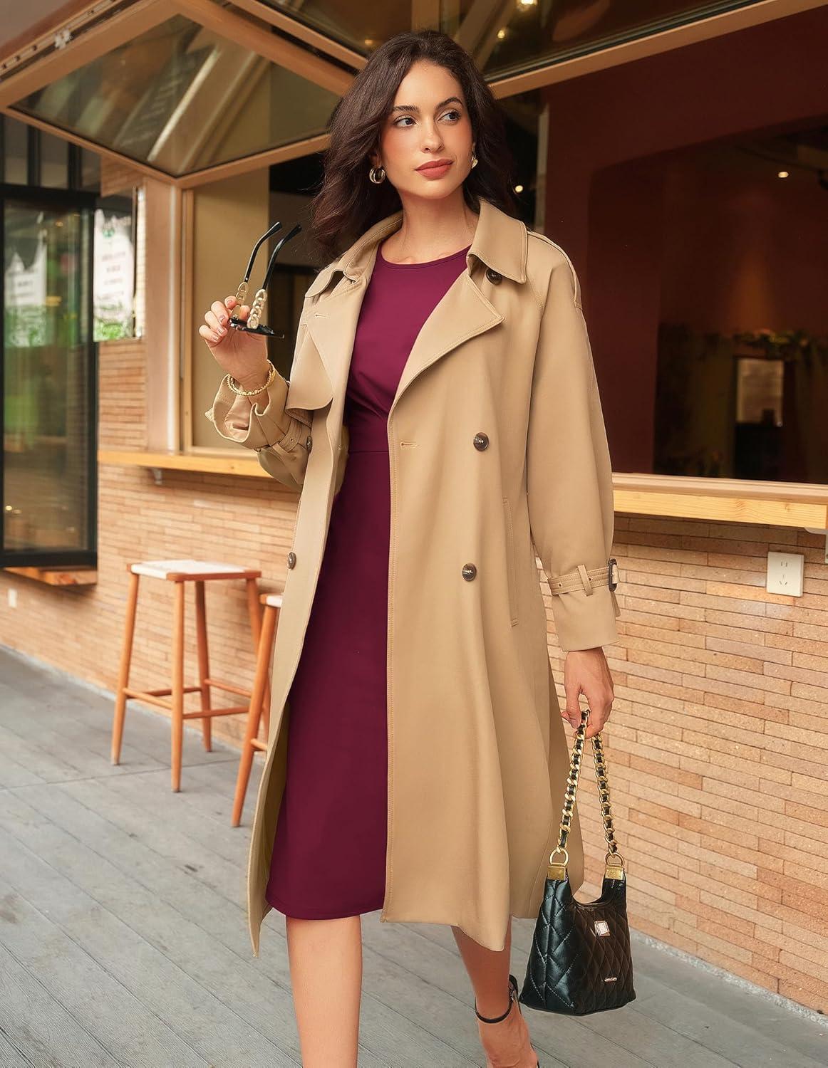 imageGRACE KARIN Womens Wear to Work Dresses 2026 Cap Sleeve Sheath Bodycon Midi Dress Ruched Business Office Pencil DressWine Red