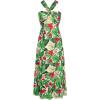 Green Red Floral
