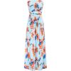 Floral-light Blue+orange