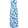 White Blue Floral