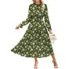 Green and White Floral