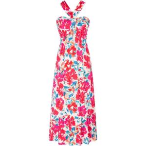 GRACE KARIN 2025 Women’s Criss Cross Halterneck Sleeveless Summer Floral Print Flowy A Line Maxi Dress(Multicolor)