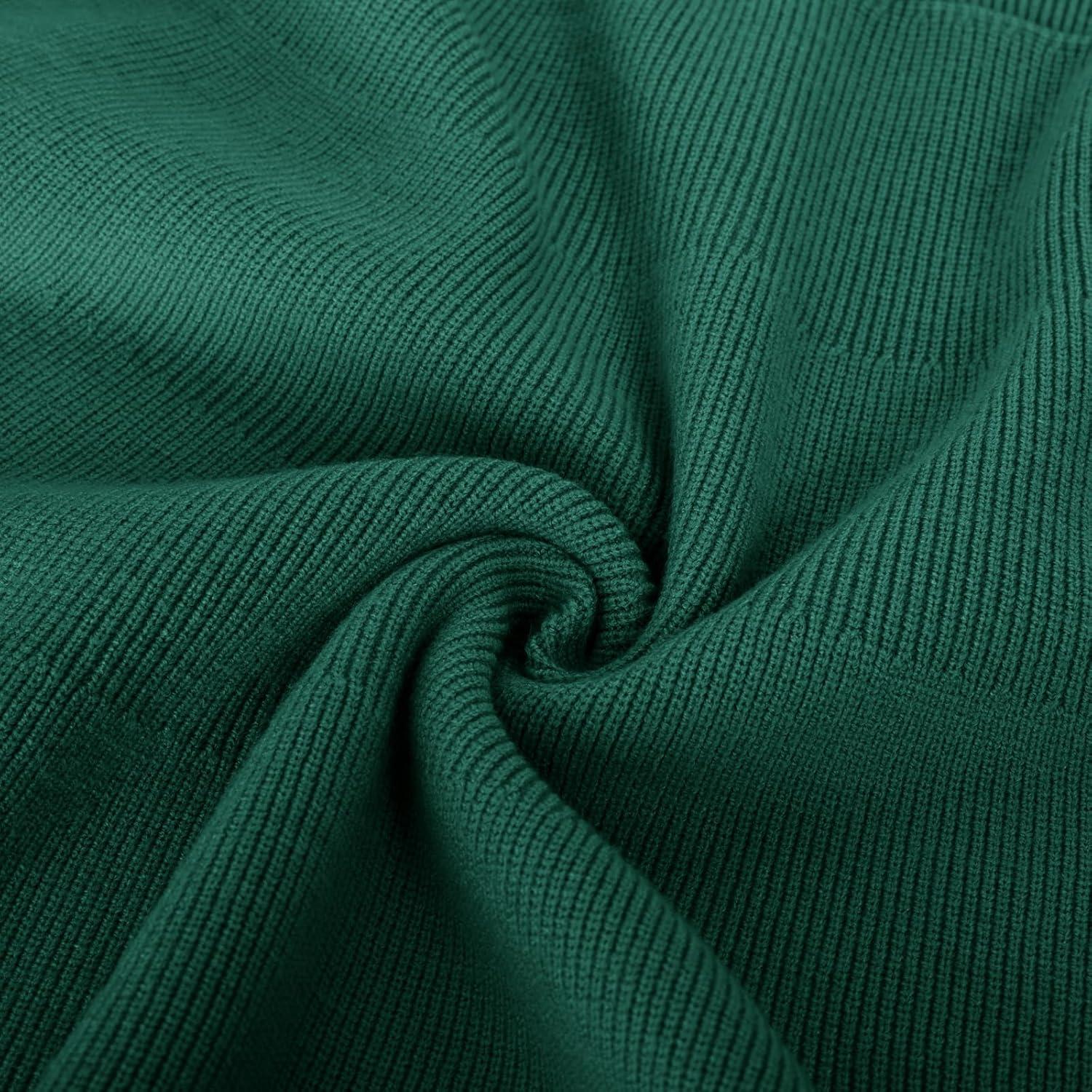 imageGRACE KARIN Girl Dress Long Sleeve Sweater Ruffle Button Front Knit Casual Fall Winter Dresses for Girls 512Green