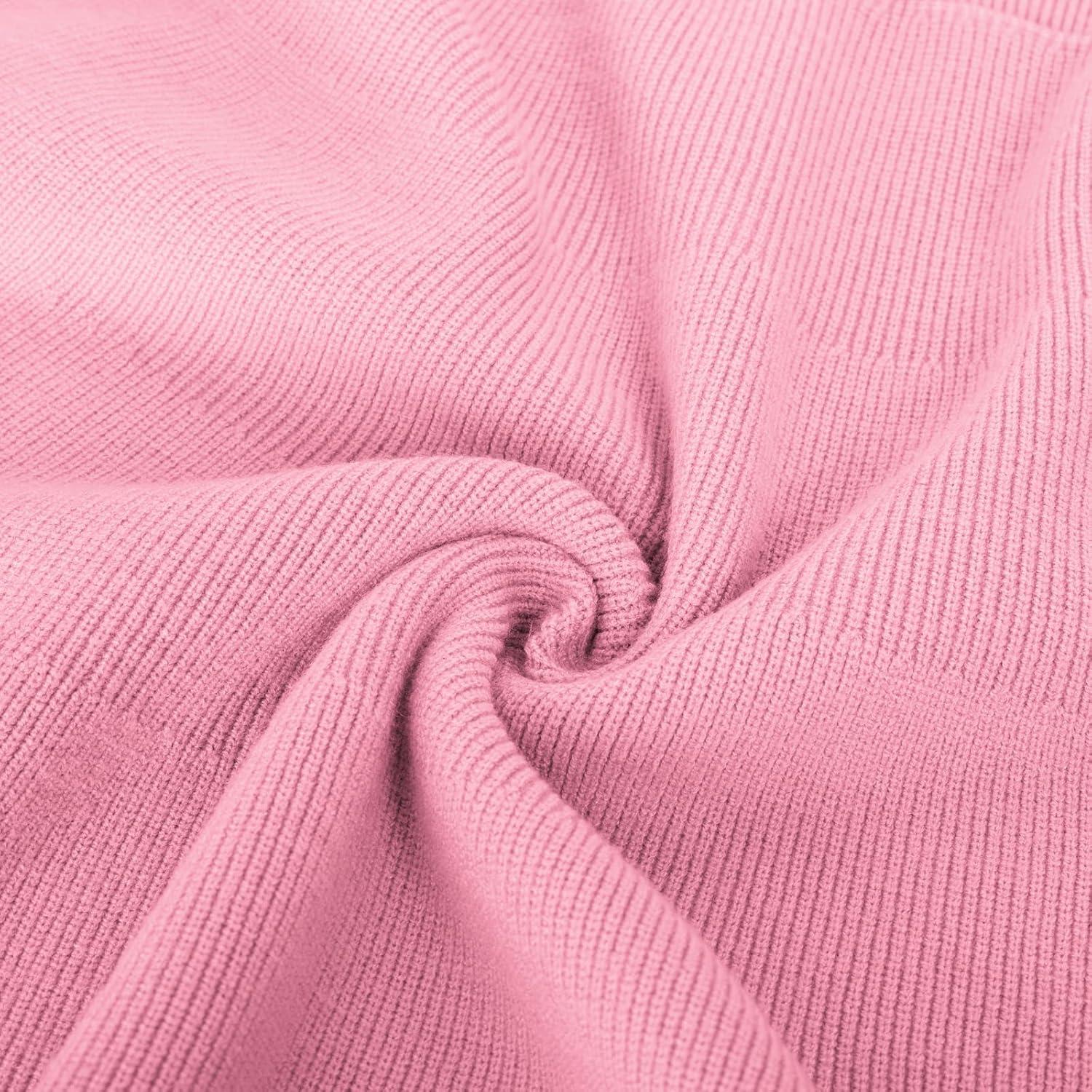 imageGRACE KARIN Girl Dress Long Sleeve Sweater Ruffle Button Front Knit Casual Fall Winter Dresses for Girls 512Peach Pink