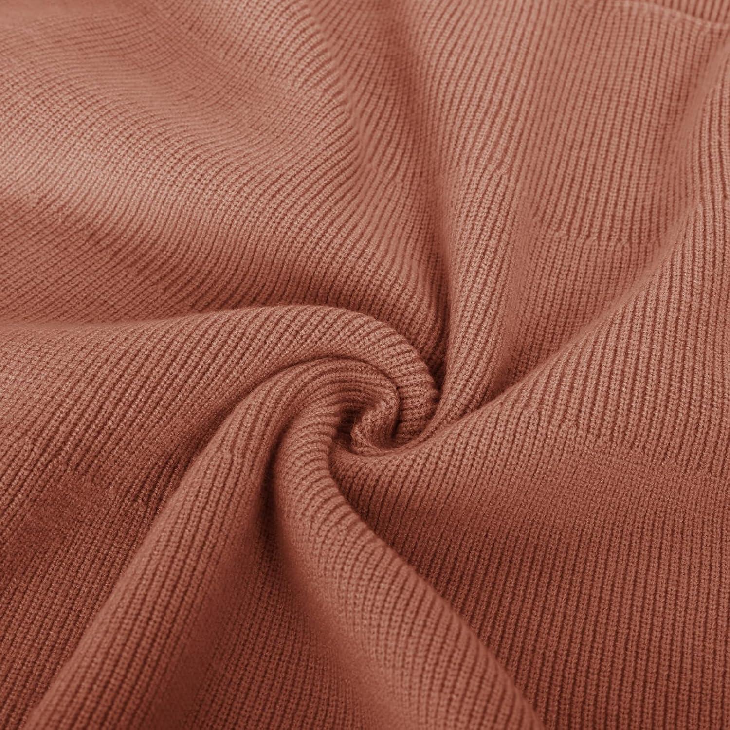 imageGRACE KARIN Girl Dress Long Sleeve Sweater Ruffle Button Front Knit Casual Fall Winter Dresses for Girls 512Rust Red