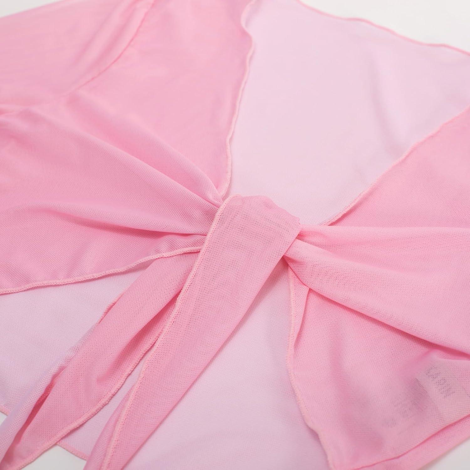 imageGRACE KARIN Girls Bathing Suit Adjustable Taniki Swimsuit Tie Front 4 Piece Bikini Set with Kimono Cover Up 614Pinkdaisy