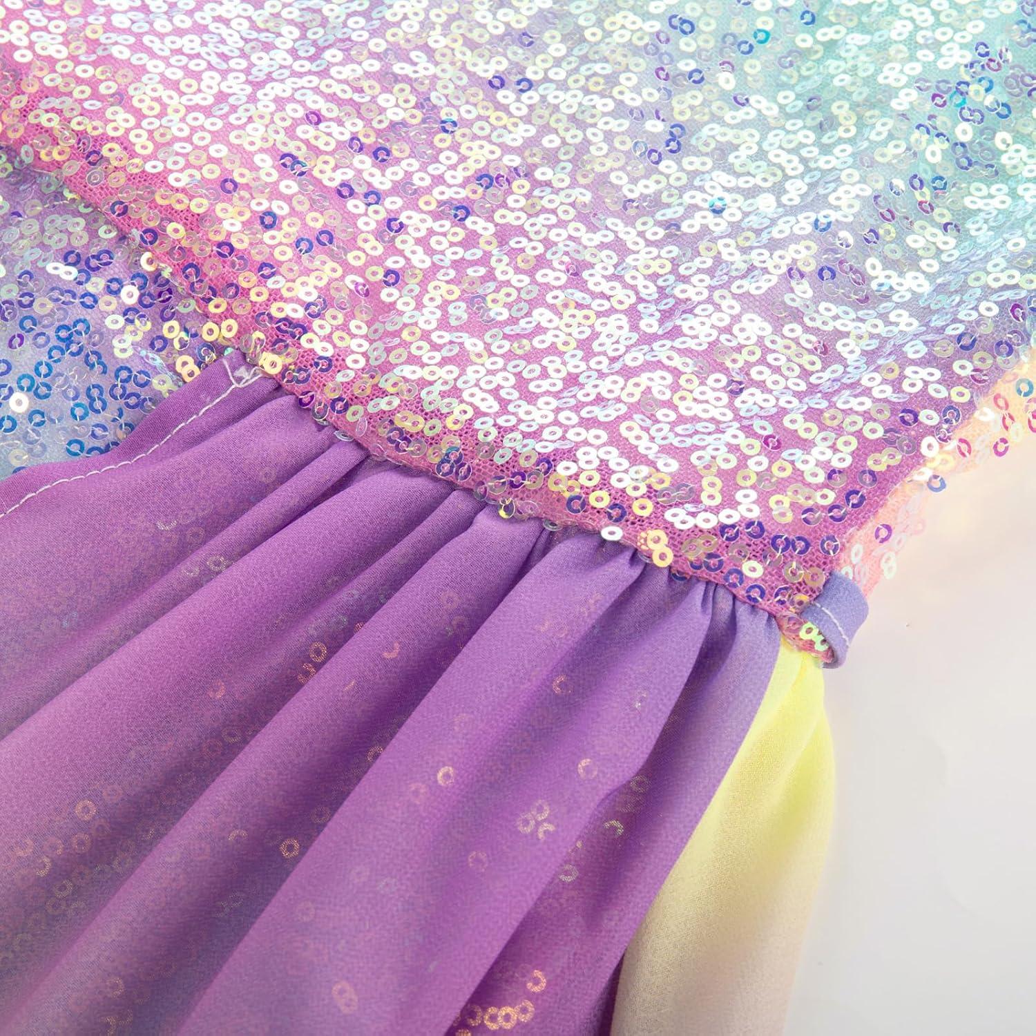 imageGRACE KARIN Girls Halter Neck Sequin Dress 614Y Kids Fancy Formal Party Christmas Sparkly Pageant Birthday DressesRainbow Color