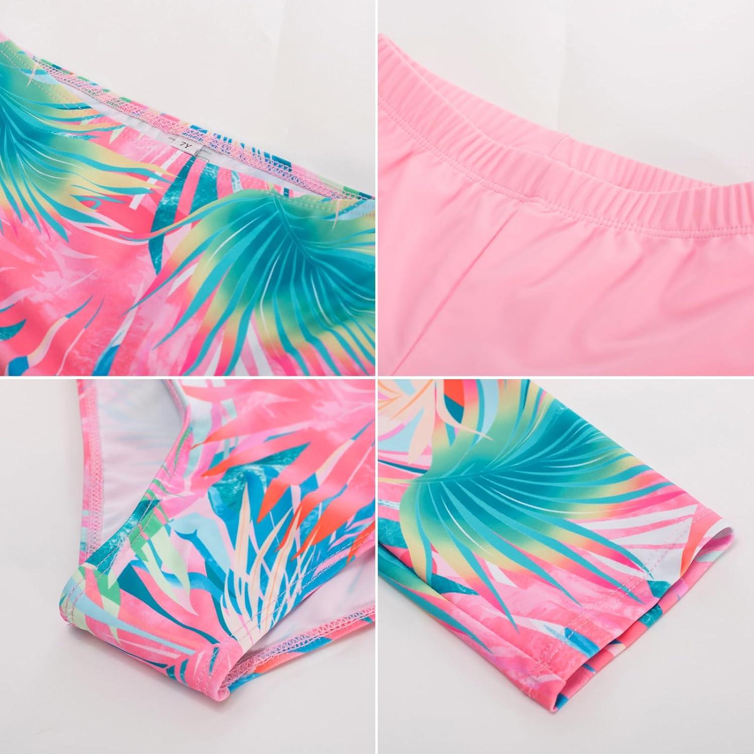 imageGRACE KARIN Girls Long Sleeve Swimsuit Mermaid Bathing Suit Rash Guard Swimwear 4 Piece Size 512Pinkcoconut