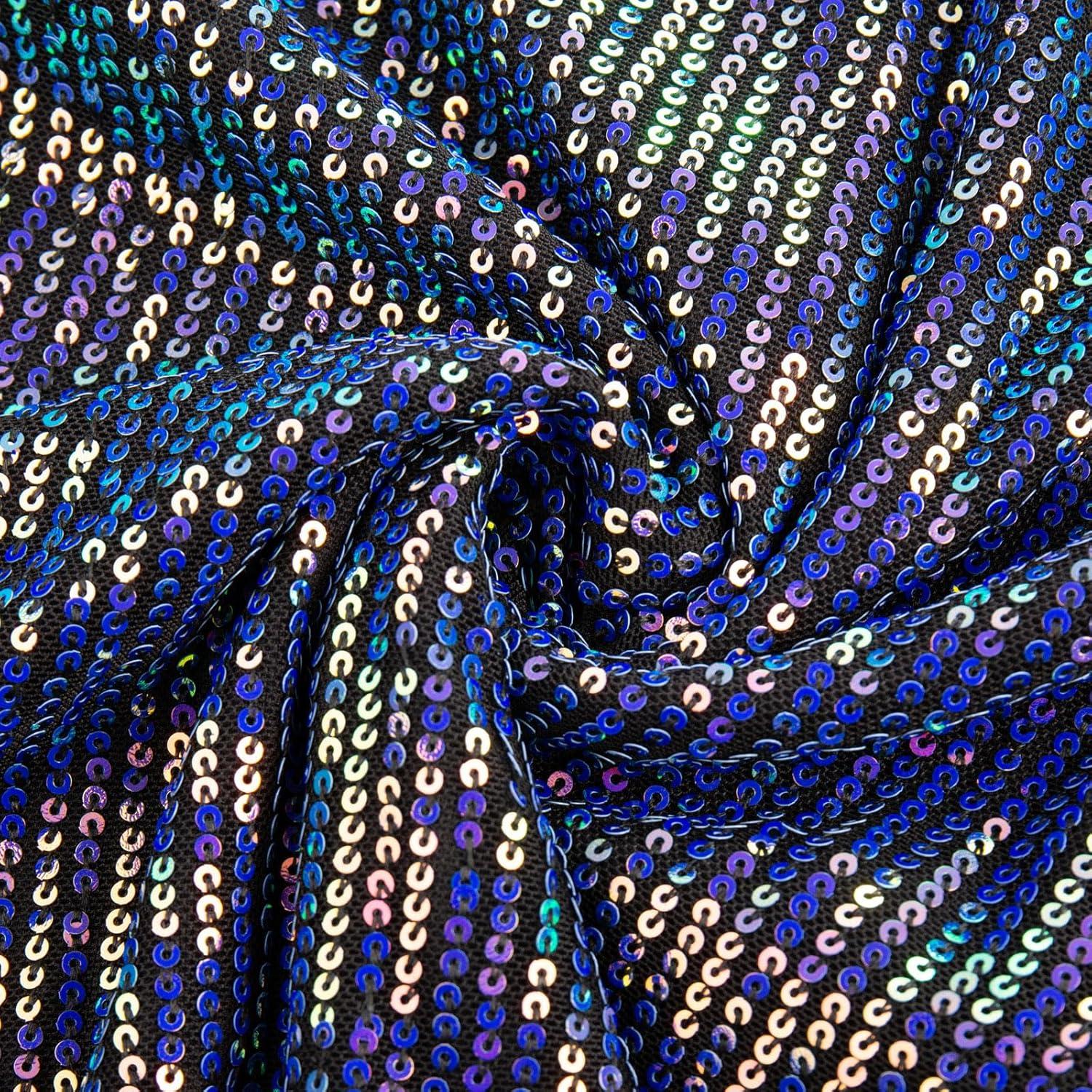imageGRACE KARIN Girls Sequin Dress Formal Pageant Sparkle Party Ruffle Prom Maxi Dress Size 514YDark Purple