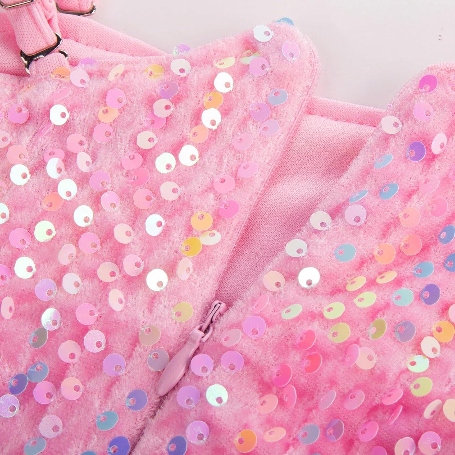 imageGRACE KARIN Girls Sequin Dress One Sleeve Formal Pageant Prom Party Special Occasion Dresses Size 514Candy Pink