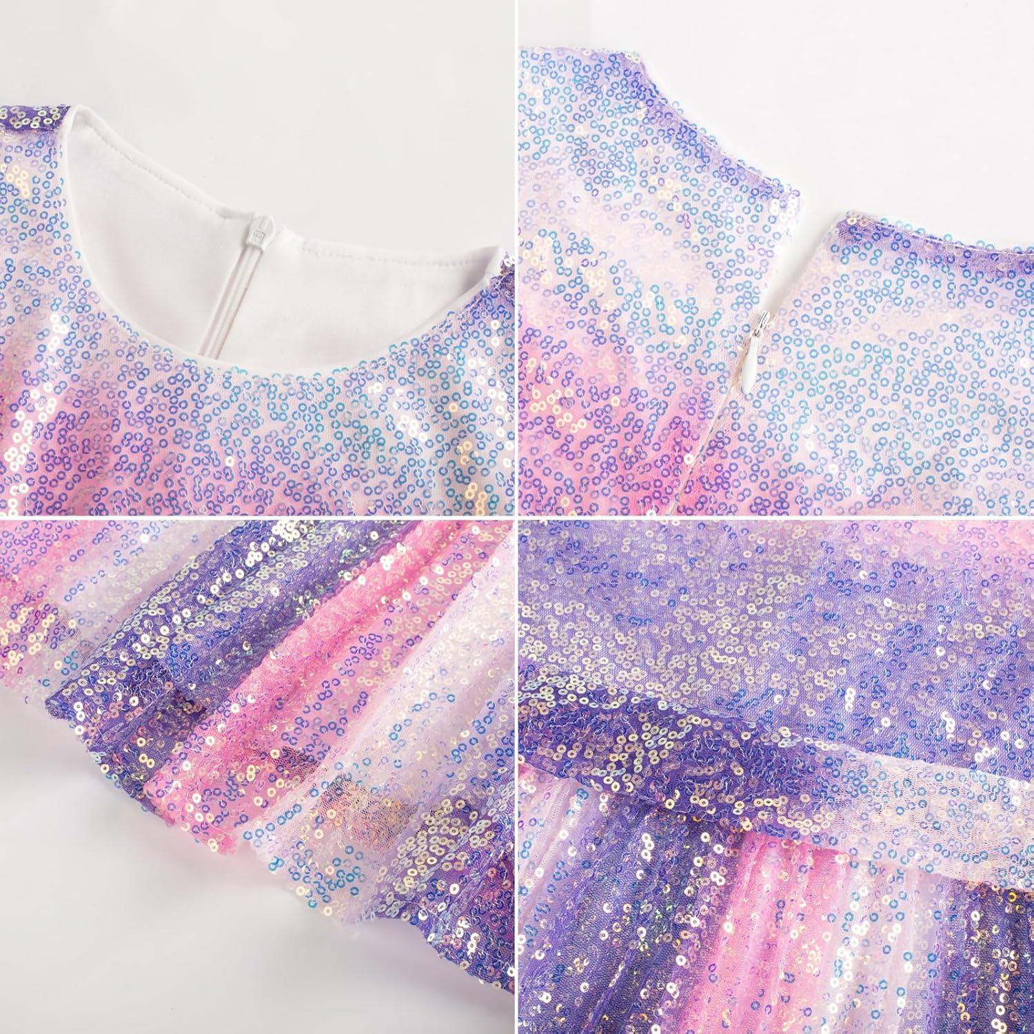 imageGRACE KARIN Girls Sequin Dress Sleeveless Prom Party Formal Graduations Fancy Tween Girls Dresses Size 512Gradientpurple