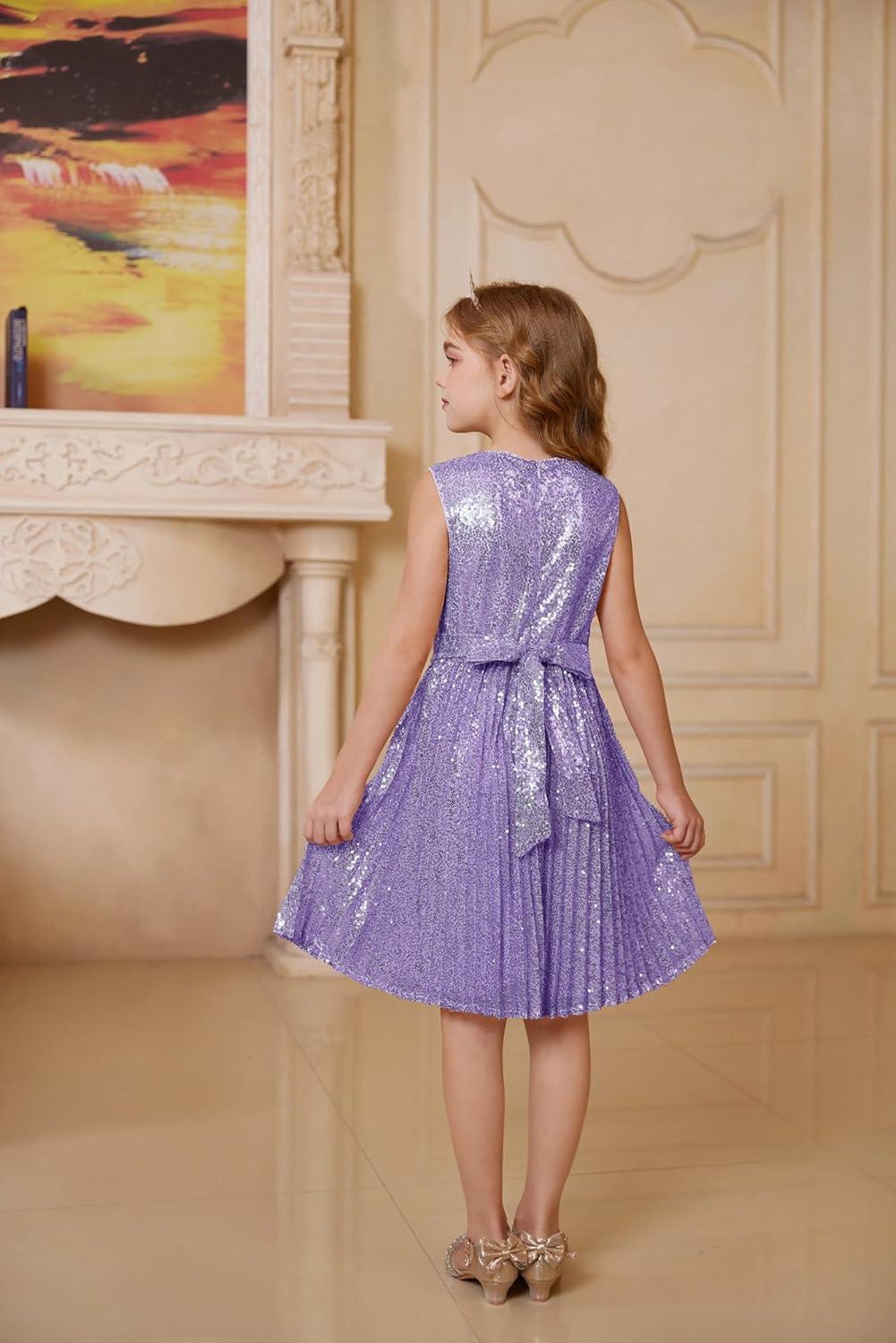 imageGRACE KARIN Girls Sequin Dress Sleeveless Prom Party Formal Graduations Fancy Tween Girls Dresses Size 512Purple