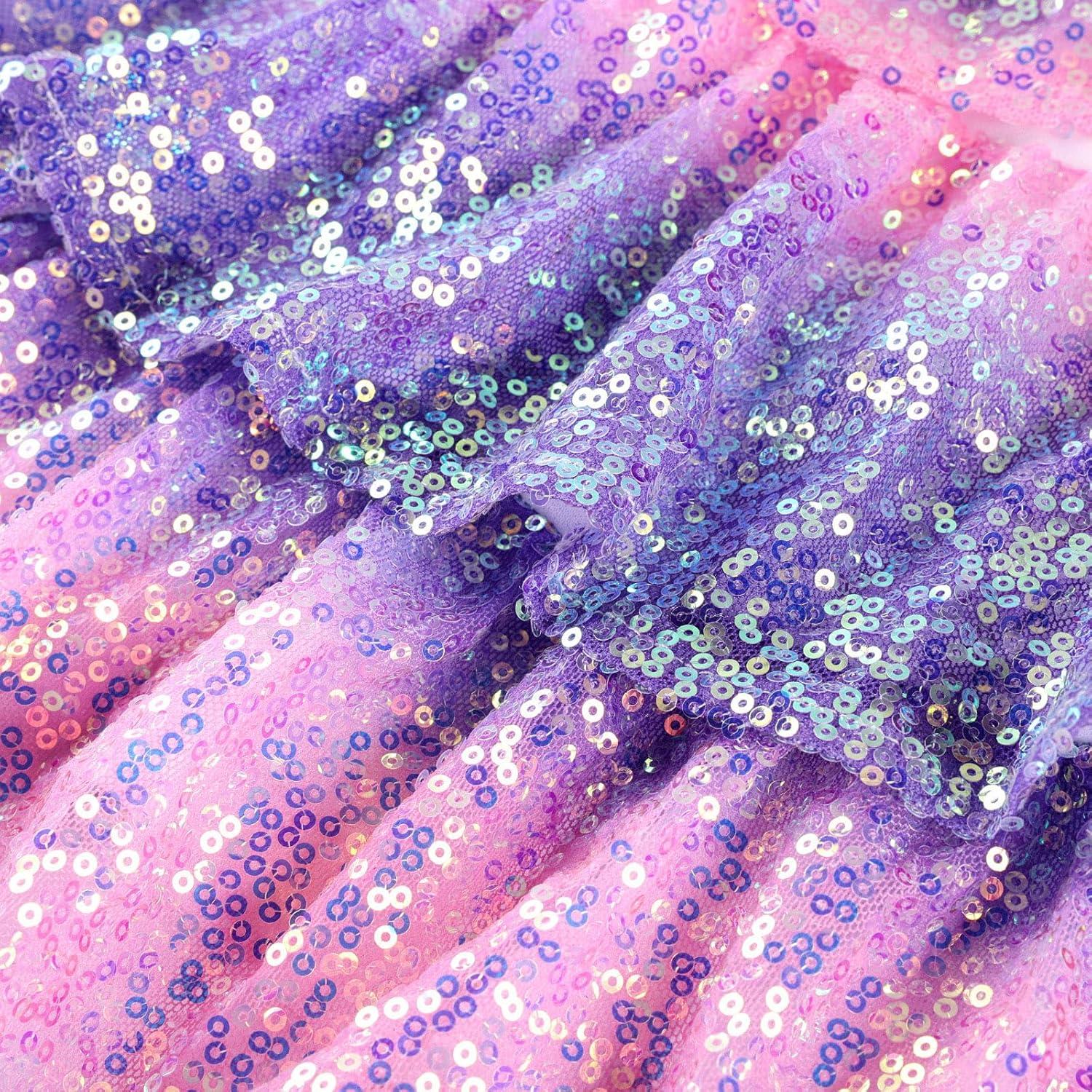 imageGRACE KARIN Girls Sequin Party Dress Kids Sparkly Formal Birthday Teen Special Occasion Fancy Pageant Dresses Size 614Magic Purple