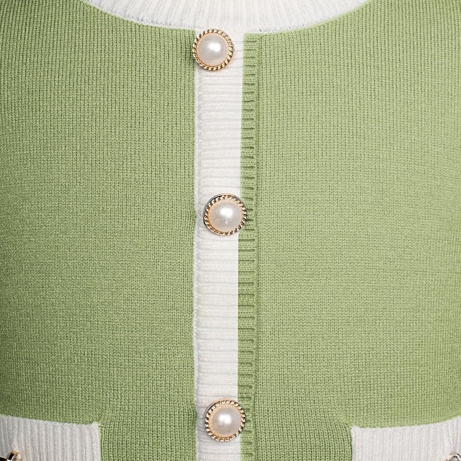 imageGRACE KARIN Girls Sweater Fall Dress Long Sleeve Knit A Line Contrast Casual Winter Dresses 614YLight Green