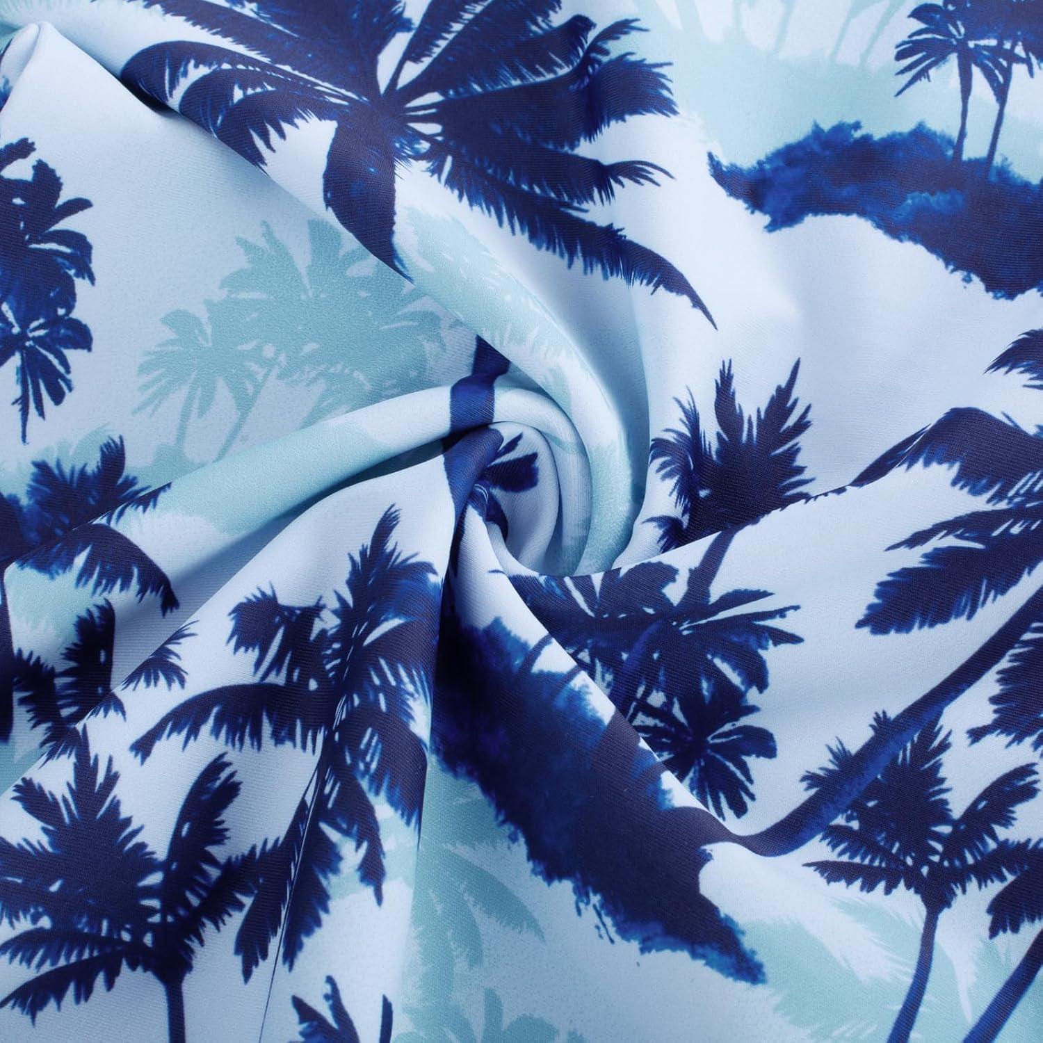 imageGRACE KARIN Girls Swimsuit Tankini Set Rash Guard Long Sleeve Swimsuit 4 Piece Bathing Suit Swimwear 514YBlue Coconut Tree