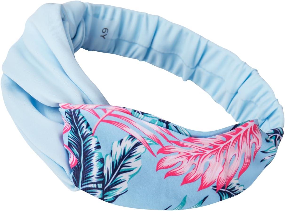 imageGRACE KARIN Girls Swimsuit Tankini Set Rash Guard Long Sleeve Swimsuit 4 Piece Bathing Suit Swimwear 514YLight Blue Leaves