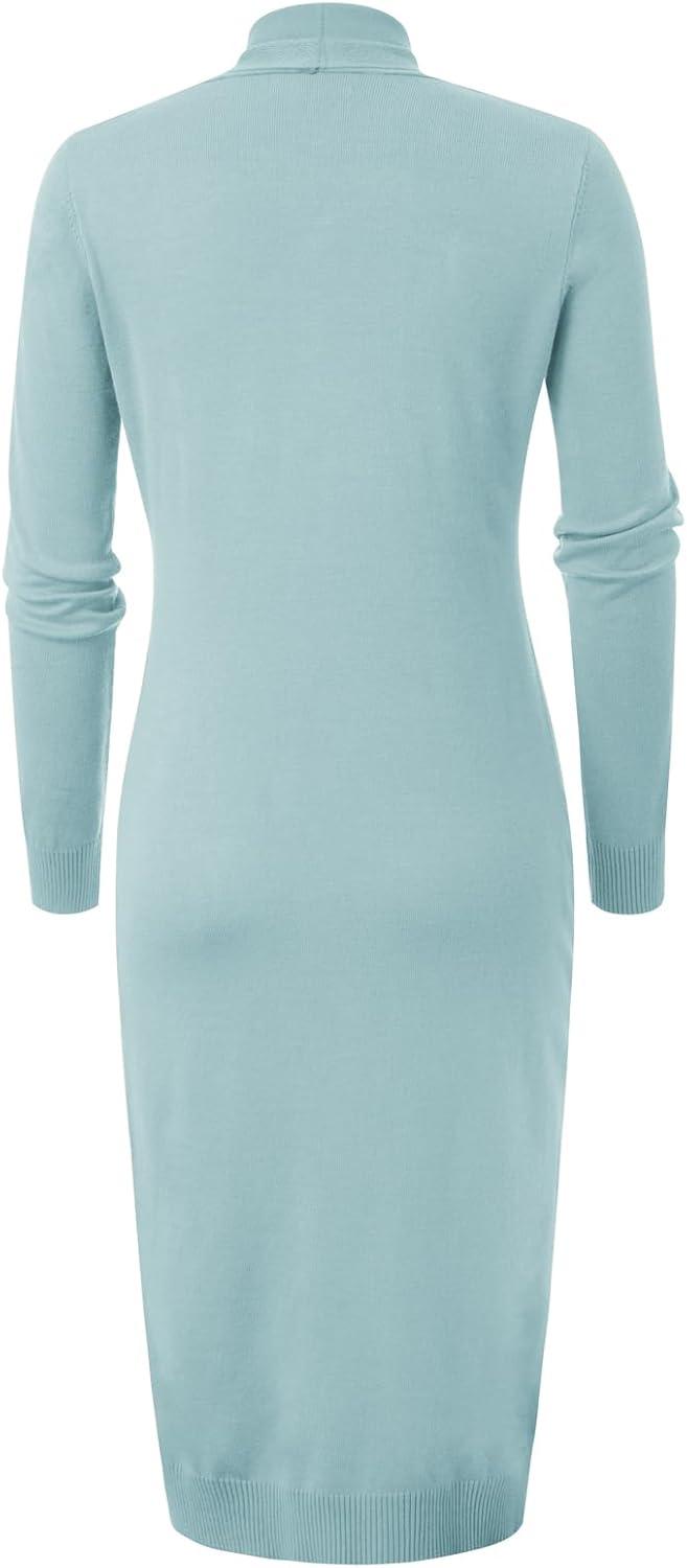 imageGRACE KARIN Womens 2026 Trendy Long Cardigans Sweater Lightweight Open Front Long Sleeve Maxi Duster Coats with PocketsLight Blue Grey