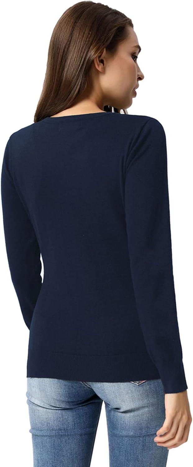 imageGRACE KARIN Womens Classic Long Sleeve Knit Cardigan Sweaters Casual Open Front Button Down Cardigans S3XLNavy Blue