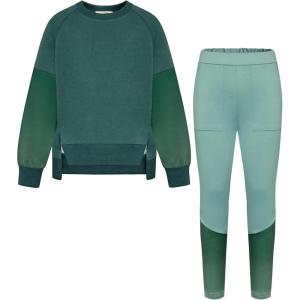 GRACE KARIN Girls Clothes Sweatshirt for Teen Girls Fashion Outfits Sweapants Leggings Tracksuit Clothing Set Size 5-14(Dark Green)