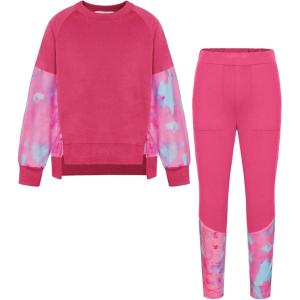 GRACE KARIN Girls Clothes Sweatshirt for Teen Girls Fashion Outfits Sweapants Leggings Tracksuit Clothing Set Size 5-14(Rose Red)