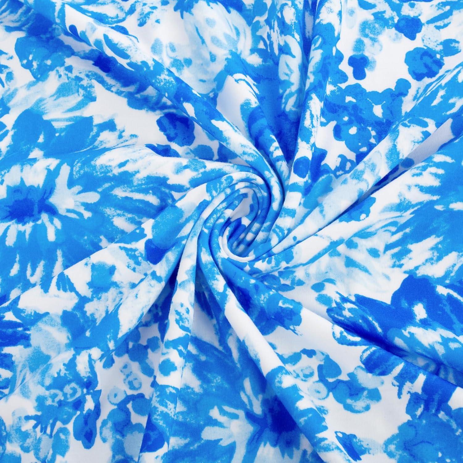imageGRACE KARIN 2025 Womens Summer Floral Print Dress Sleeveless Casual Flowy Sundress A Line Ruffle Wedding Guest OutfitBlue Floral
