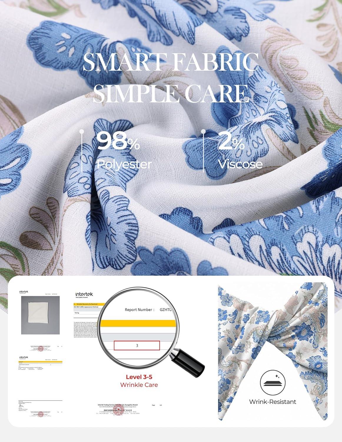 imageGRACE KARIN Women Boho Floral Tops Summer Short Sleeve Shirts V Neck Dressy Casual Blouse Work Printed 2026 Spring TrendyBeige Blue