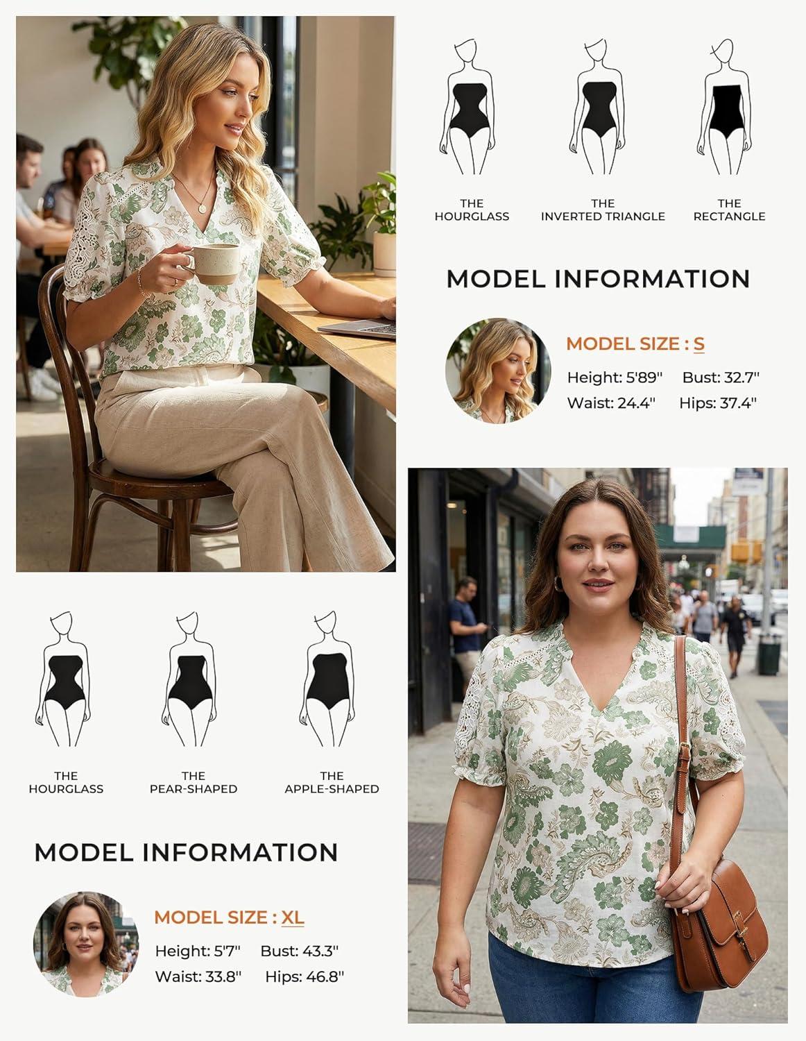 imageGRACE KARIN Women Boho Floral Tops Summer Short Sleeve Shirts V Neck Dressy Casual Blouse Work Printed 2026 Spring TrendyBeige Green