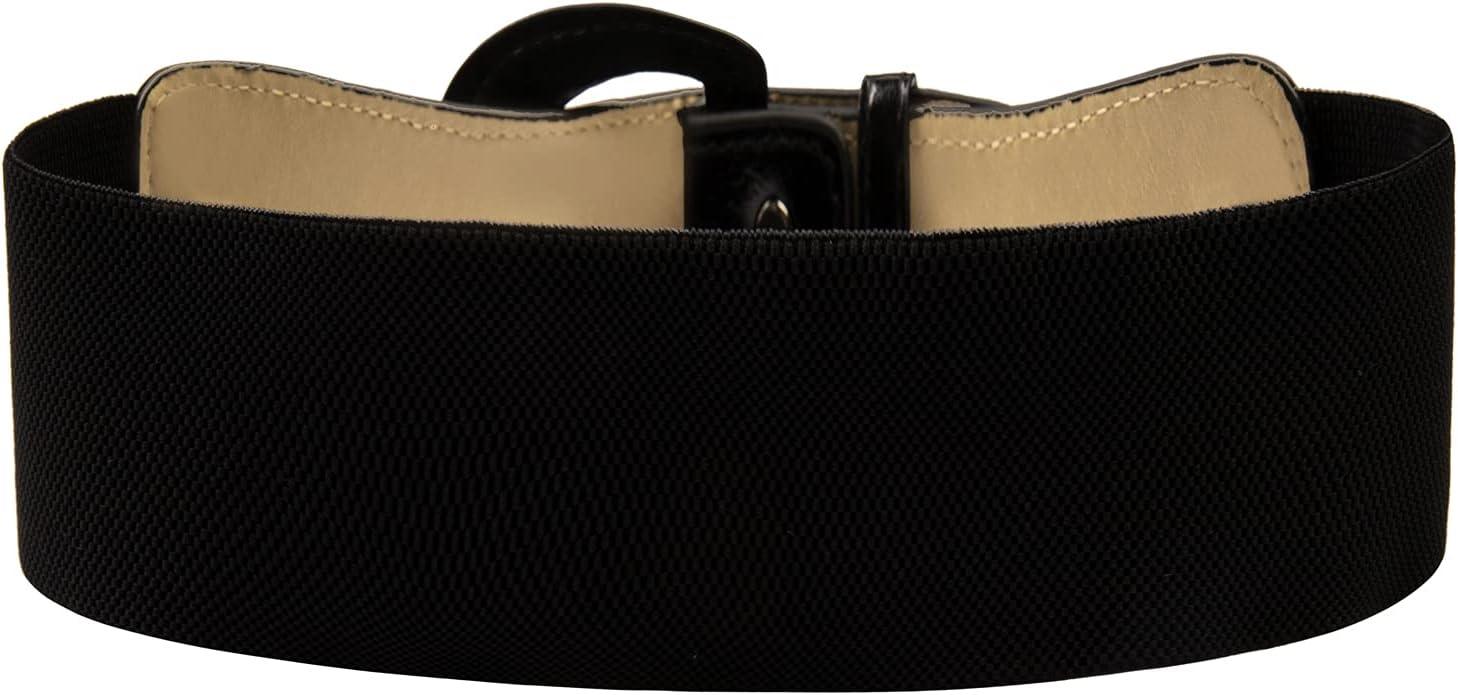 imageGRACE KARIN Womens Wide Stretchy Cinch Belt 3 Inch Vintage Chunky Buckle Belts SXXXXLBlackvintage Style