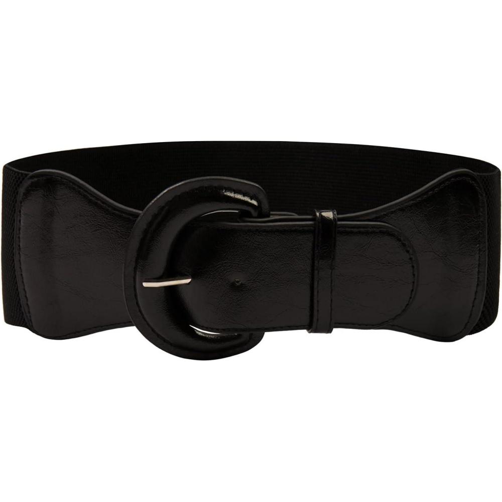 imageGRACE KARIN Womens Wide Stretchy Cinch Belt 3 Inch Vintage Chunky Buckle Belts SXXXXLBlackvintage Style