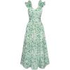 Green White Floral