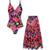 Black Red Floral