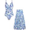 Blue Green Floral