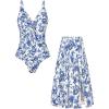 Blue White Floral