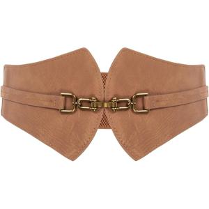 GRACE KARIN Women’s Elastic Vintage Belt Retro Cinch Belts for Jeans Dress Pants(Brown)