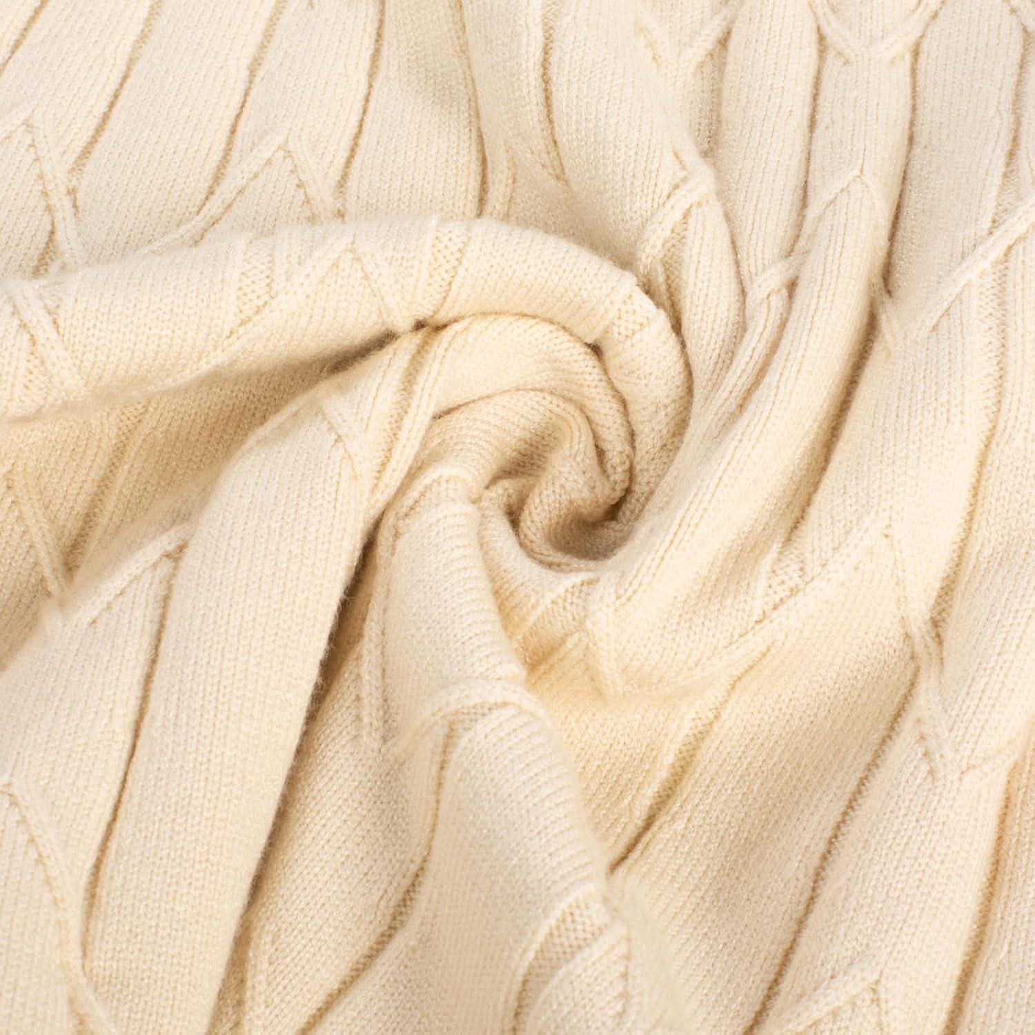 imageGRACE KARIN Girls Dress Fall Winter Sweater Long Sleeve Cable Knit Button Casual Dresses for Teen Girl 614YApricot
