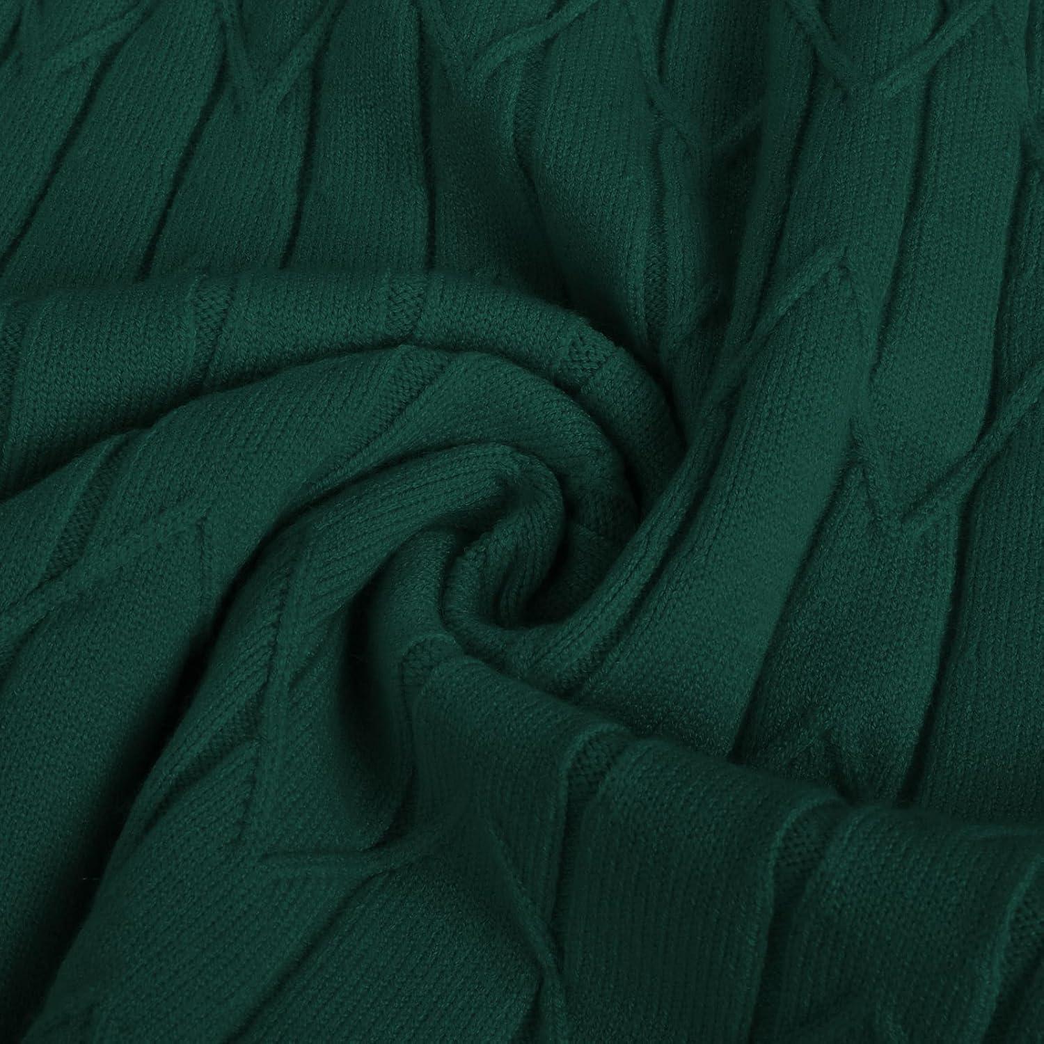 imageGRACE KARIN Girls Dress Fall Winter Sweater Long Sleeve Cable Knit Button Casual Dresses for Teen Girl 614YDark Green