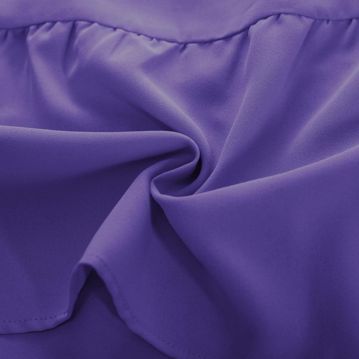 imageGRACE KARIN Girls Dress Summer Tie Back Party Dress Ruffle Sleeve Smoke Tiered Special Occasions Maxi Tween Dresses Size 514Deep Purple