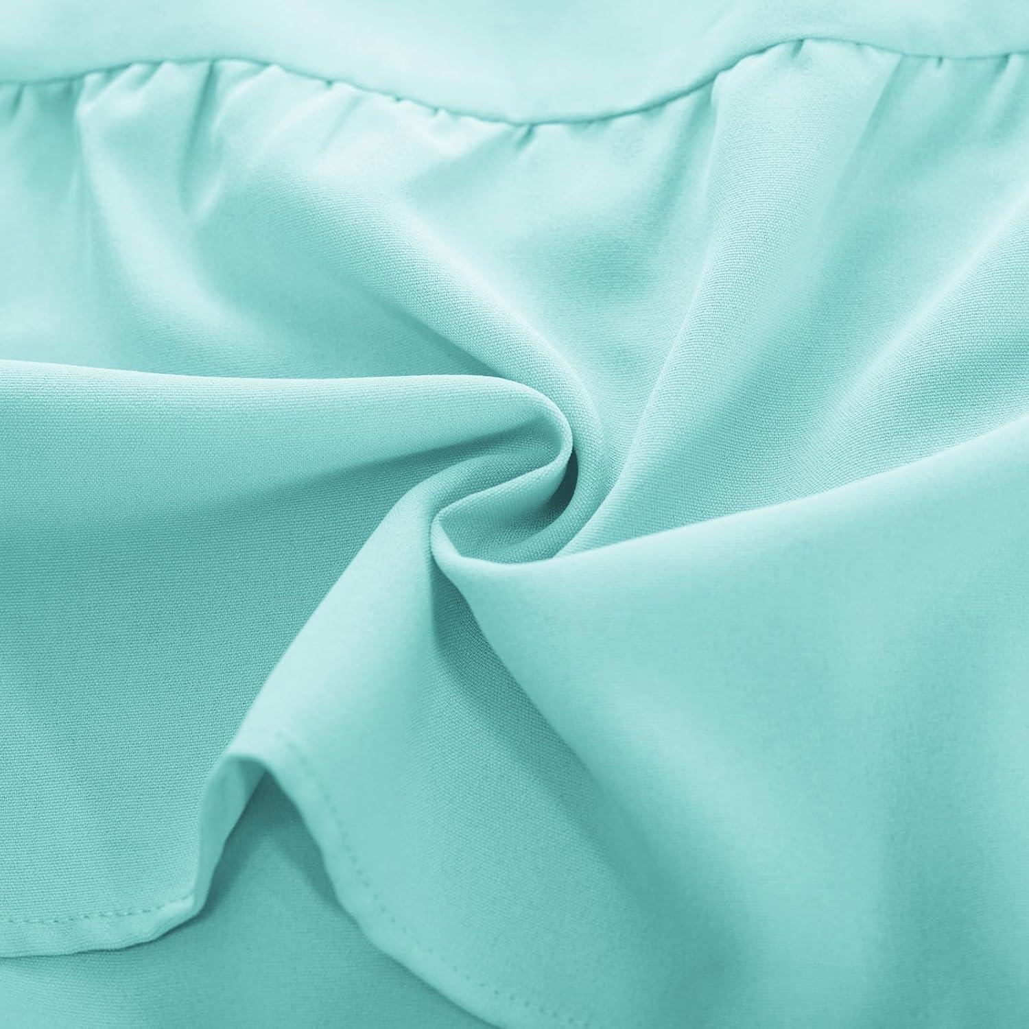 imageGRACE KARIN Girls Dress Summer Tie Back Party Dress Ruffle Sleeve Smoke Tiered Special Occasions Maxi Tween Dresses Size 514Green Blue